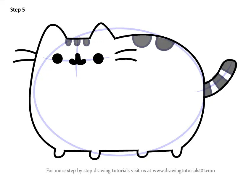 How to Draw Pusheen the Cat (Memes) Step by Step